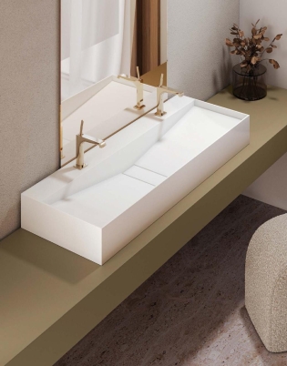 Lavabo da Appoggio Rettangolare Zenon Dinamarca Classic White fronte