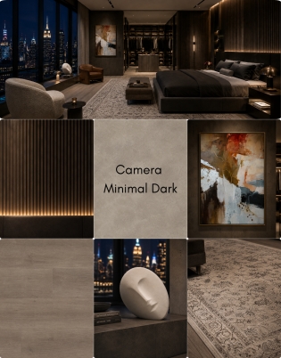 Camera Minimal Dark fronte