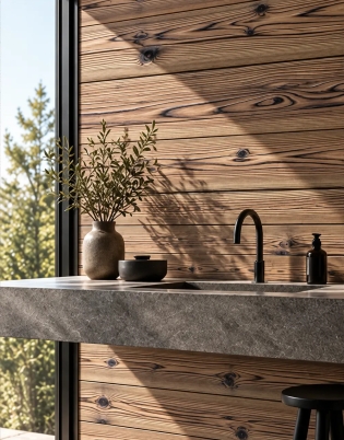 Immagine 3 di Pika-Pika P04 101 – Legno Carbonizzato Spazzolato Nakamoto Forestry